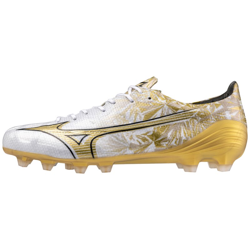 Zapatos De Fútbol Mizuno α Elite Hombre Blancos / Dorados / Negros - Chile M251RKTUVC